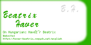 beatrix haver business card